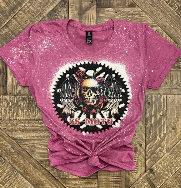 Ladies Skull & Sprocket Tee - SS-MOTO 